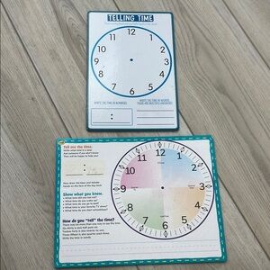 Crayola Telling Time Learning Boards- Blue and Multicolor